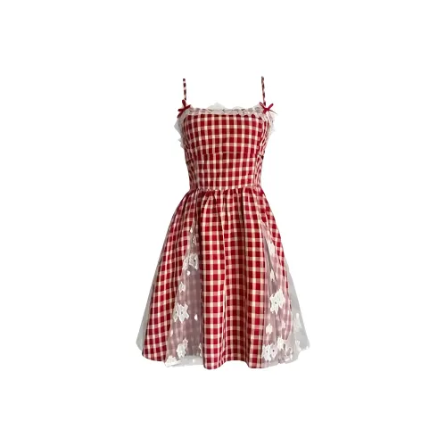 TENNE GIRL Slip Dress Women's Red