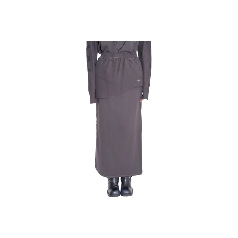 Open Yy Casual Long Skirts Women's Black-0