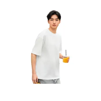 Three blessings T Shirts Men Serums White