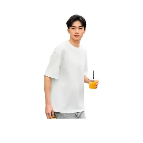 Three blessings T Shirts Men Serums White