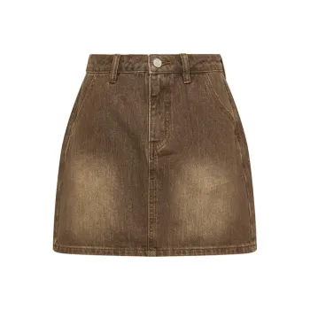 TSMLXLT Casual Short Skirts Women's Mocha Coffee