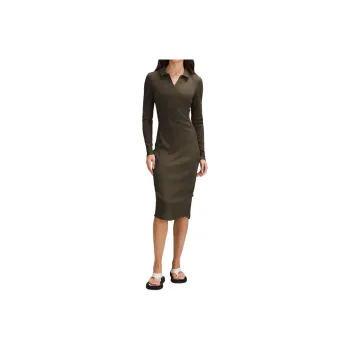 Lululemon Long Sleeved Dress Women's Dark Olive Green