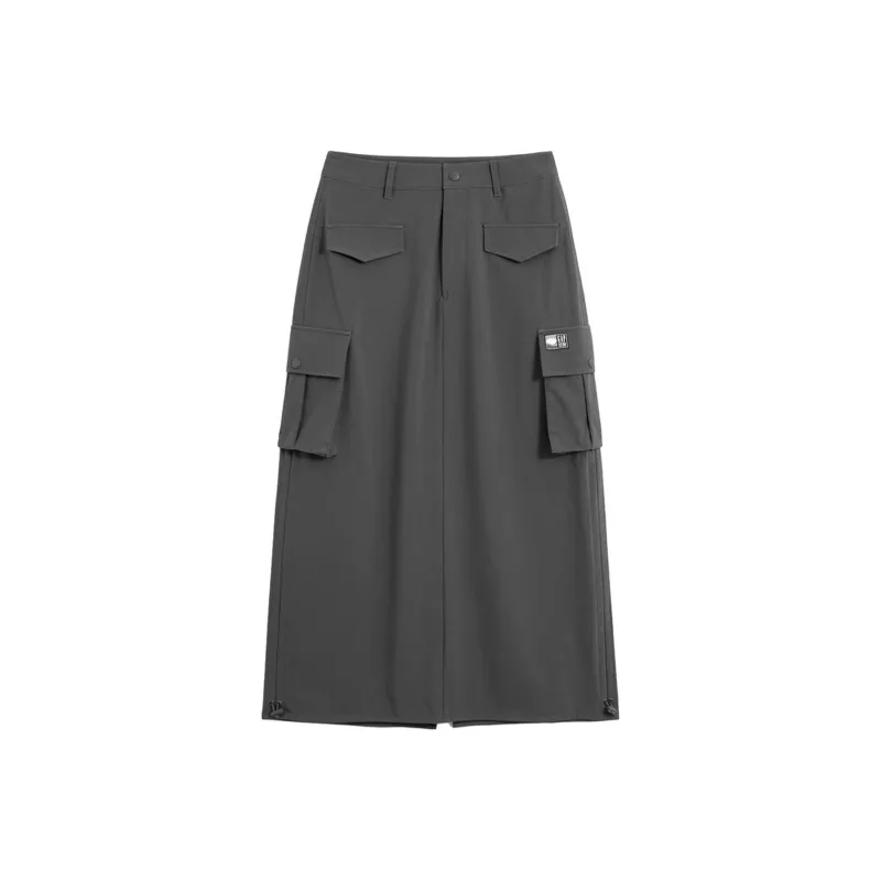 GAP Casual Long Skirts Women's Black Gray Color-0