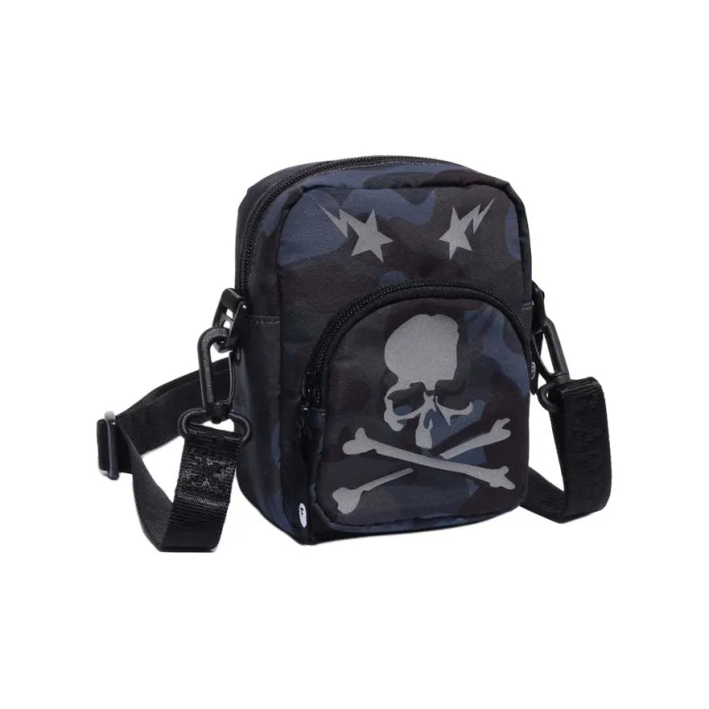 A BATHING APE MMJ Collaboration Polyester Shoulder Bag, Crossbody Bag Mini Men's Black-4