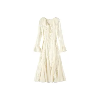 Incolore Long Sleeved Dress Women's Apricot