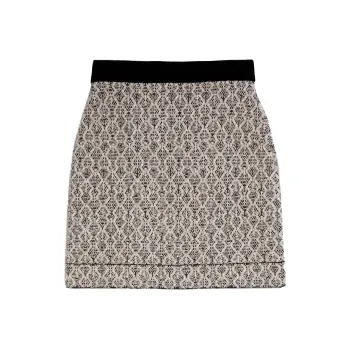 Sandro Casual Short Skirts Women's Black White