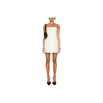 PRINCESS POLLY Heaven Sent Strapless Mini Dress Sleeveless Dress Women's WHITE/White