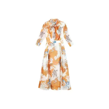 BBLLUUEE Long Sleeved Dress Women's Rimu Orange