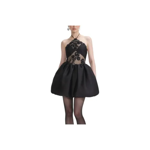 Self portrait Slip Dress Women's Classic Black
