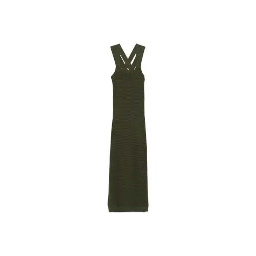 Patou Criss cross Virgin Wool Midi Dress