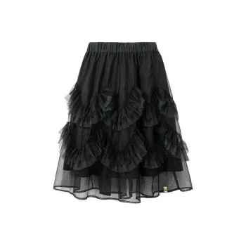 B.Duck Casual Long Skirts Women's Gray Black