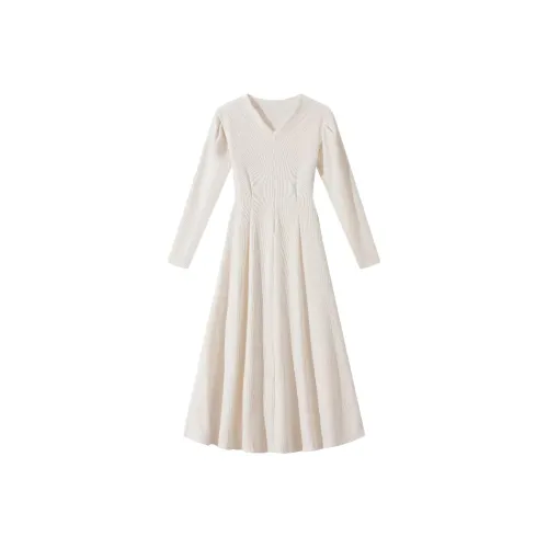 PAIN OR PLEASURE Long Sleeved Dresses Women's Ecru