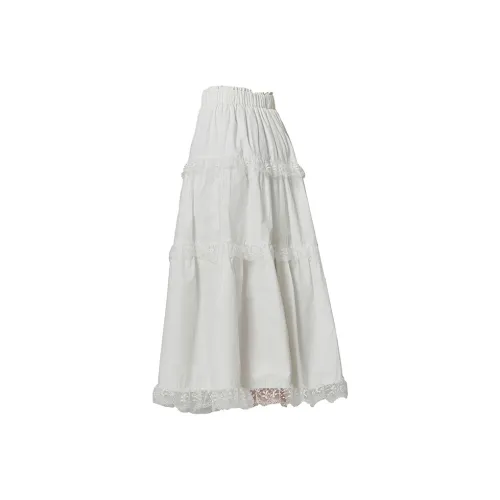 Enhanced Belted Maxi Skirt Women's White