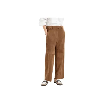 Brunello Cucinelli Leather Chino Trousers
