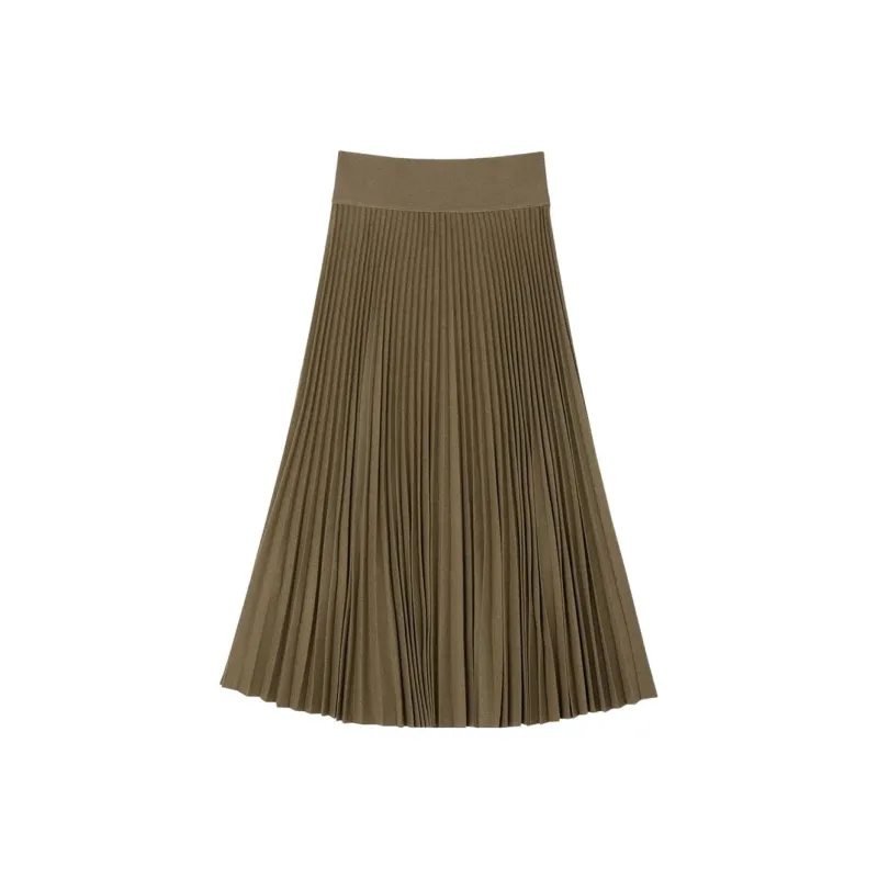 THEORY Casual Long Skirts Women's Camel-0