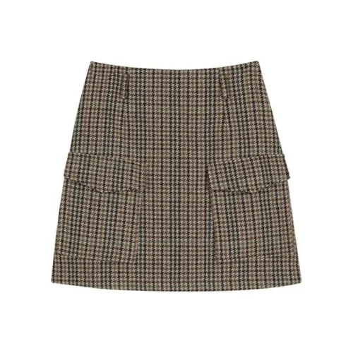 VEGA CHANG Casual Short Skirts Women's Dark Brown