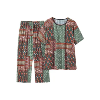 Cypress House Casual Suit Women's Red Green Plaid Floral