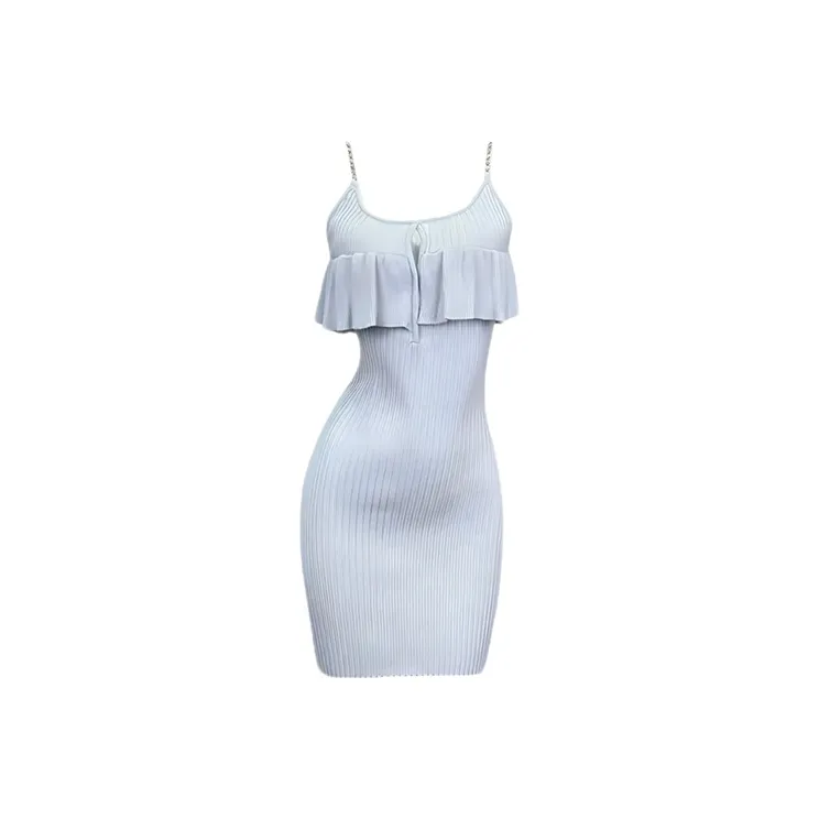 SECFLY OFFICIAL Slip Dress Women's Light Blue-0