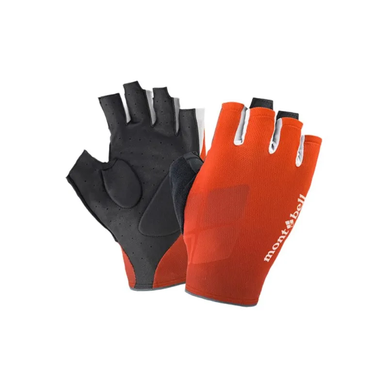 MONTBELL Synthetic Leather, Polyester Sports Gloves Unisex Red-0