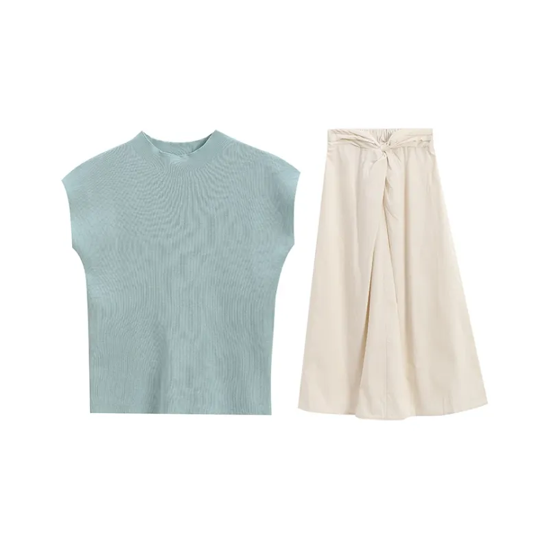 WOWI Two Piece Skirt Sets Women's-0