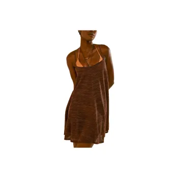 FREE PEOPLE Romera Sweater Tunic Slip Dresses Women's Brownie Combo