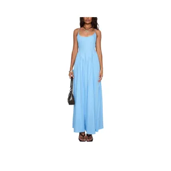 PRINCESS POLLY PALISADES TIE UP MAXI DRESS Slip Dress Women's BLUE/Blue