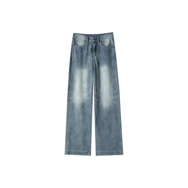 FAWENXIANGZI Jeans Women's Vintage Blue-11