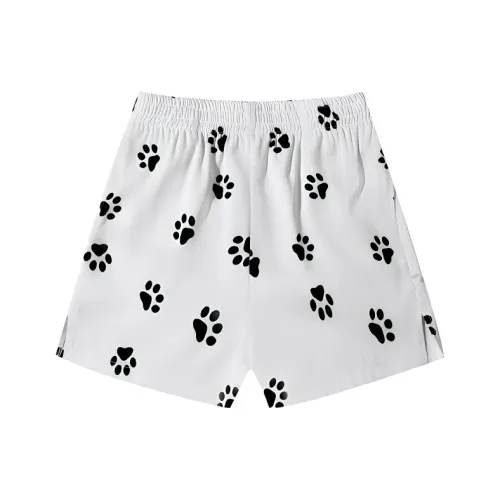 SONDR Casual Shorts Women's White Puppy Footprints