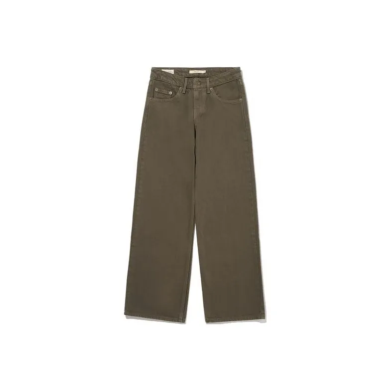 Levi's Low Cut Loose Brown Rock Crocodile Skin Jeans Women's Brown-0
