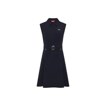 Biyin Leufen Sleeveless Dress Women's 25 Navy Blue