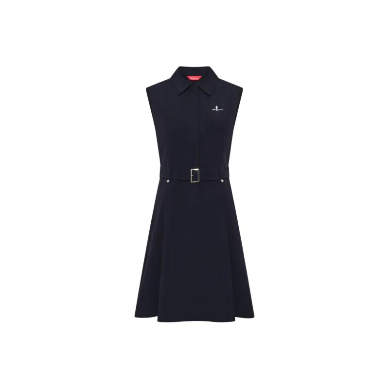 Biyin Leufen Sleeveless Dress Women's 25 Navy Blue-0