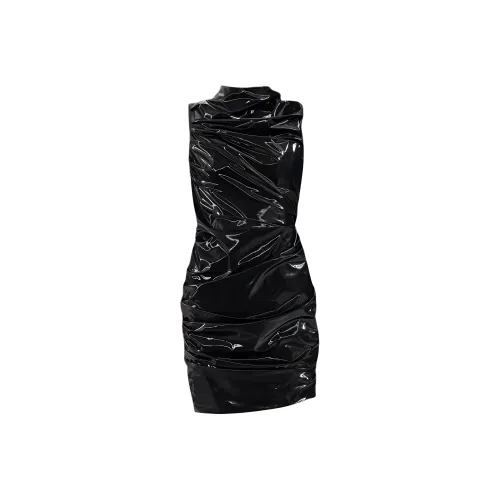 Alexander McQueen Laminated Jersey Mini Dress