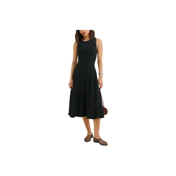 REFORMATION Devin Knit Dress Sleeveless Dress Women's Black