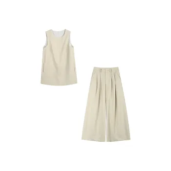 RTNH Casual Suit Women's Beige Tea Brown