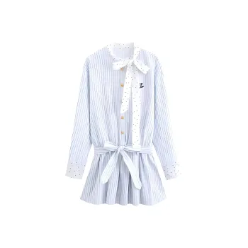 OSQ Long Sleeved Dresses Women's Blue
