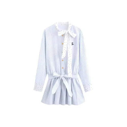 OSQ Long Sleeved Dresses Women's Blue