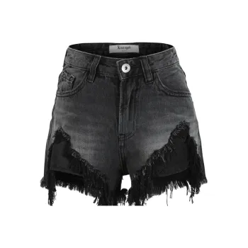 LIUREGALI Denim Shorts Women's Black