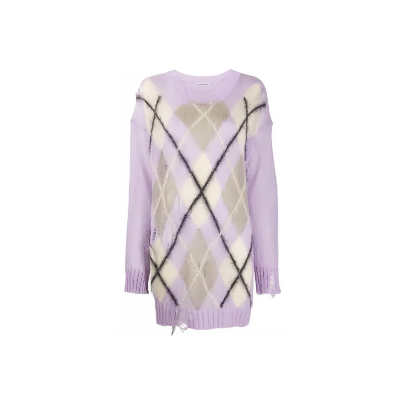 Acne Studios Loose Fit Sweater Women's Purple Lilac-0