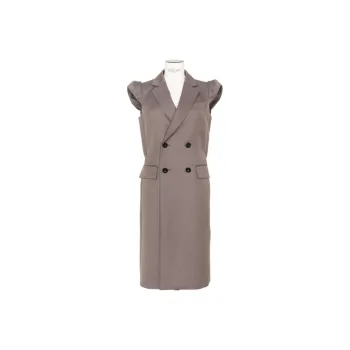 Sacai SS25 Sleeveless Dress Women's Taupe