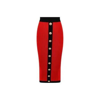 BALMAIN Midi Knit Skirt