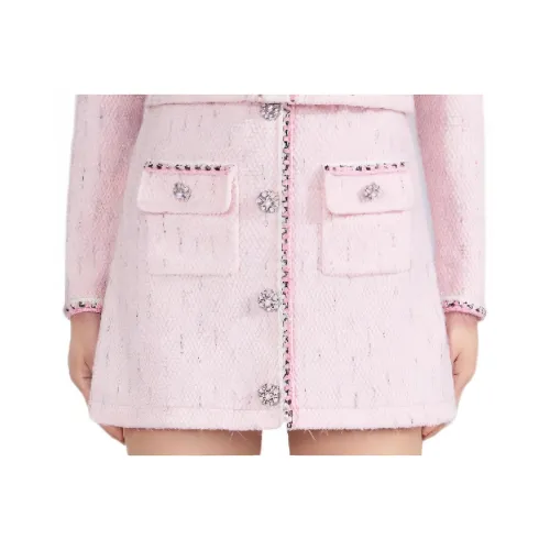 Self portrait Casual Short Skirts Women's Pink