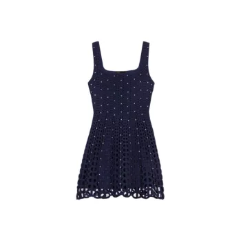 Maje Crochet Mini Dress