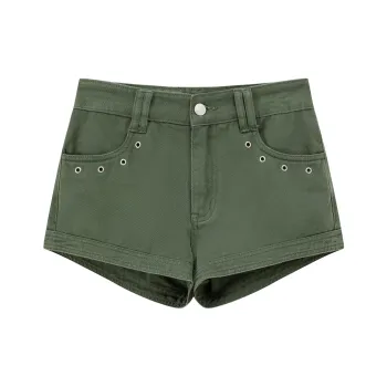 CHUU Denim Shorts Women's Army Green