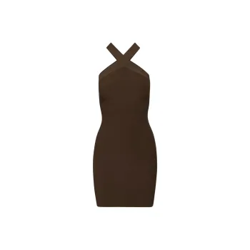 ARITZIA Babaton Sculpt Knit Criss Cross Dress Sleeveless Dress Women's Coffee Bean/Coffee Bean