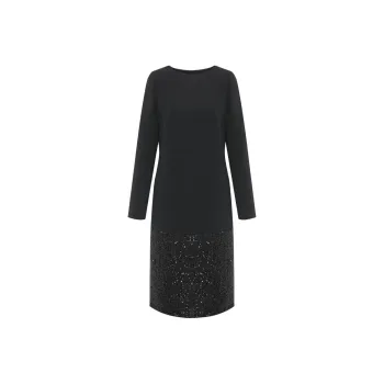 BBLLUUEE Long Sleeved Dress Women's Ink Black