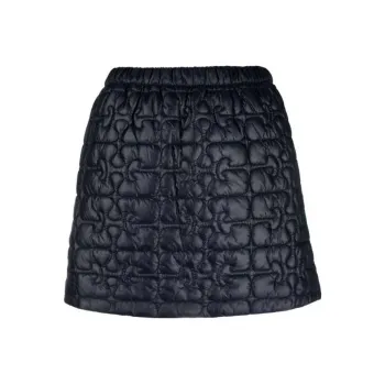 GANNI Quilted Recycled-nylon Miniskirt