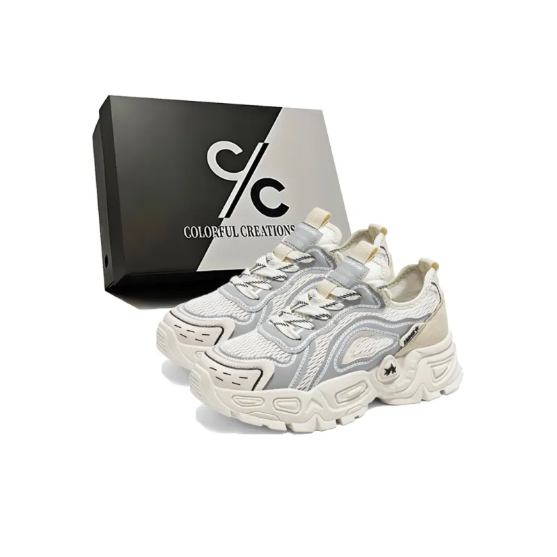 Colorful Creations Slip Resistant, Abrasion Resistant, Breathable, Lightweight Low Top Chunky Sneakers Men's-5
