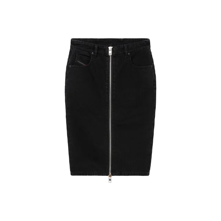 DIESEL Denim Short Skirts Women's Black-0