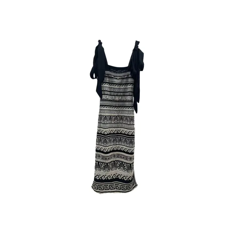 CHANEL Slip Dress Women's Black White-0