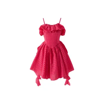 TASTILY Slip Dresses Women's Red Pink